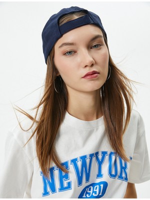 Koton Kolej Tişört Baskılı Kısa Kollu Pamuklu Rahat Kalıp