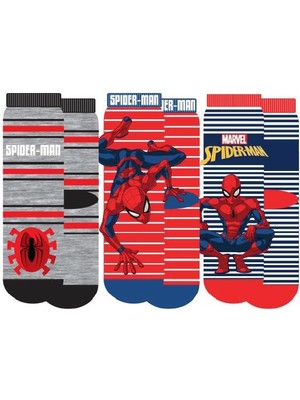 Spıderman 21559 Lisanslı Çocuk  3'lü Soket Çorap