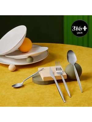 Karaca Thor Elegance 316+ Çelik 84 Parça 12 Kişilik Çatal Kaşık Bıçak Takımı