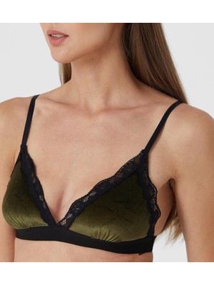 Deep Secret YAĞ YEŞİLİ KADİFE DANTELLİ BRALET DS200111BR