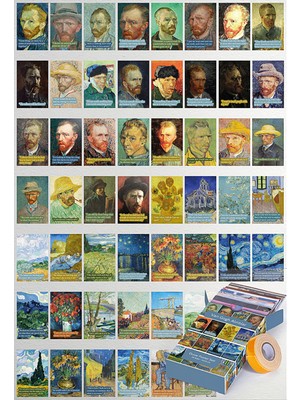 Guguk Van Gogh Alıntılar 54 Adet Poster Seti, Oda Dekoru