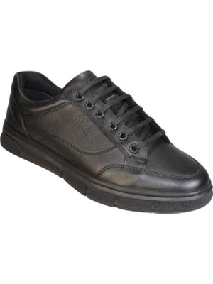 Dockers Erkek Siyah Cilt Bağcıklı Deri Termo Taban Günlük Ayakkabı