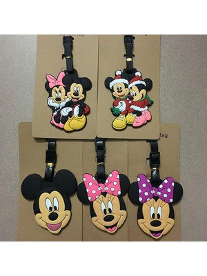 Betty Becky Disney Karikatür Bebek Çit Mickey Mouse Bavul Kımlık Adres Tutucu Bagaj Yatılı Etiketler Taşınabilir Etiket Seyahat Bagaj Pvc Etiketi (Yurt Dışından)