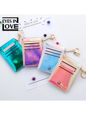 Betty Becky Eyesınlove 2018 Yeni Kadın Bozuk Para Cüzdanı Moda Lazer Deri Cüzdan Kadın Mini Kart Çantası Holografik Kadın Çantalar Cartera Mujer (Yurt Dışından)