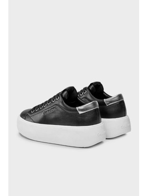 Calvin Klein Kalın Tabanlı Deri Sneaker Ayakkabı HW0HW018610GN Bayan Ayakkabı HW0HW01861 0gn