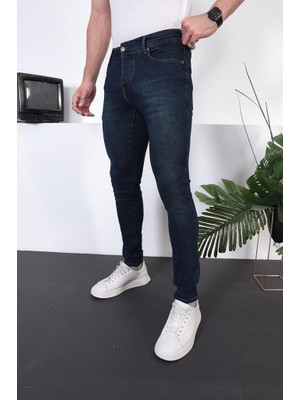 Lina Trend Erkek Lacivert Slim Fit Dar Kesim Jeans Kot Pantolon