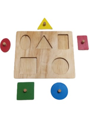 Montessori Gemisi Renkli Geometrik Şekiller Plakası