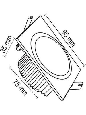 Forlife 5 Watt Kare Camlı Dekoratif Panel - 4 Adet