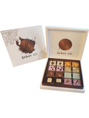 Şeker Ali Meyveli Kare Madlen Belçika Çikolata Kutusu