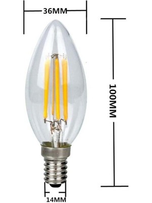 Heka LED Filament Rustik Ampul 6W Gün Işığı - 4 Adet