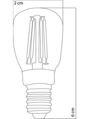 Heka LED Filament Rustik Ampul 2W Gün Işığı - 3 Adet