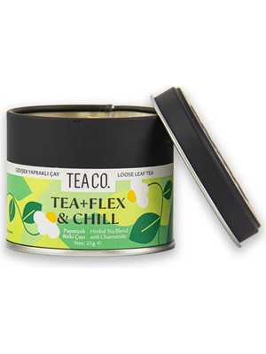 Tea Co Tea+Flex Chill - Papatyalı Bitki Çayı 15 gr Teneke Kutu