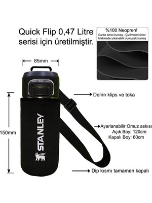 Stanley Neopren Termos Kılıfı ve Omuz Askısı - Quick Flip 0.47 Lt Dayanıklı Neopren Malzeme ile Koruma