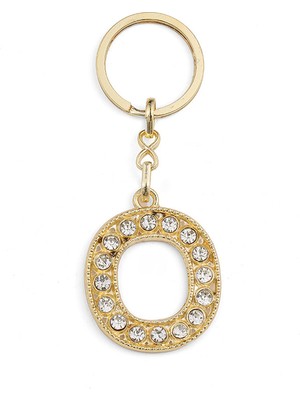 new life promosyon nl Harf Taşlı Gold O Harfi Anahtarlık