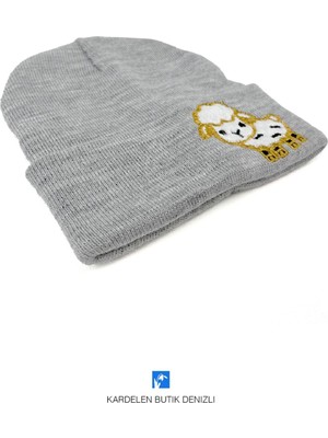 Kardelen Butik Denizli Kız ve Erkek Çocuk Sevimli Hayvan Nakışlı Çocuk Bere