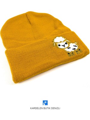 Kardelen Butik Denizli Kız ve Erkek Çocuk Sevimli Hayvan Nakışlı Çocuk Bere