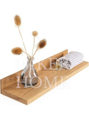 IMKER HOME Masif Ahşap Tekli Duvar Rafı Mutfak Banyo Salon Duvar Düzenleyici Organizer Doğal Ağaç Terek