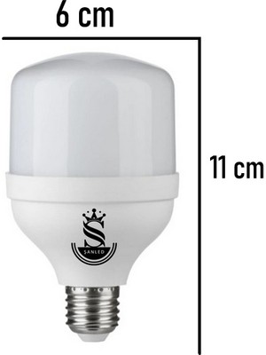 ŞANLED 20W Tasarruflu E27 Beyaz Renk Torch LED Ampul-1 Adettir