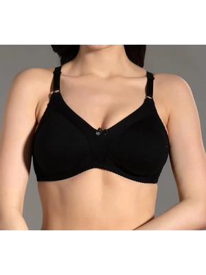 Kadın Büyük Beden Sütyen Penye Sütyen  D Cup Pamuklu Kalın Askılı Penye Toplayıcı Rahat Yarım Atlet Toparlayıcı