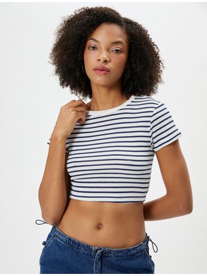 Koton Crop Tişört Kısa Kollu Slim Fit