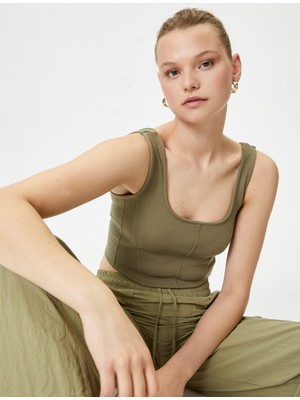 Koton Crop Atlet U Yaka Askılı