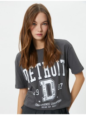 Koton Kolej Tişört Kısa Kollu Pamuklu