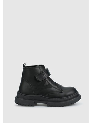 Kiddo Siyah Deri Erkek Çocuk Bot