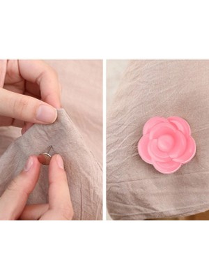 Kurtbey Mutfak  12 Adet Gül Model Yorgan Kılıfı ve Çarşaf Tutucu Sabitleyici Kaydırmaz Nevresim Örtü Düzenleyici Mandal