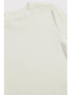 Babokah (Kids Girl) Dik Yaka Çizgili Uzun Kol T-Shirt