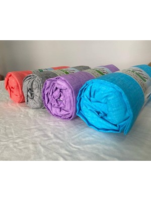 Özlü Fitted Lastikli Çift Kişilik Çarşaf Seti (160X200)-LILA