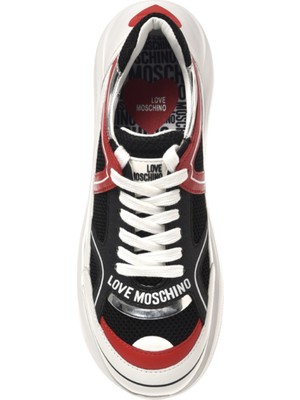 Love Moschino Siyah - Kırmızı Kadın Sneaker JA15016G1HIQ600A