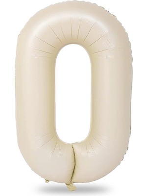 Patladı Gitti Krem Rakam Folyo Balon 34 Inç 76-82 cm