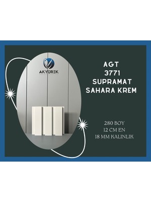 Agt LB-3771 Supramat Sahara Krem Dekor Profil Duvar Kaplama Lambiri