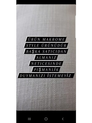 Makrome Style Makrome Duvar Süsü