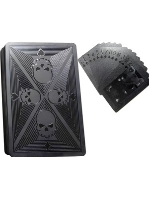 Weather Forecast Siyah Kurukafa Iskambil Kağıdı Plastik Su Geçirmez Oyun Kağıdı CIN500