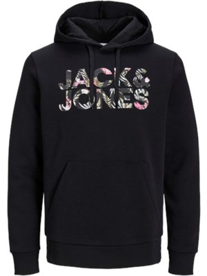 Jack & Jones 12250682 Jjejeff Crop Logo Sweat Siyah