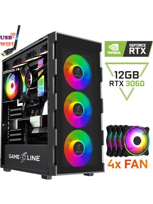 Gameline RTX11 I5 10400F 32GB Ddr4 500GB SSD RTX3060 12GB Masaüstü Oyuncu Bilgisayar