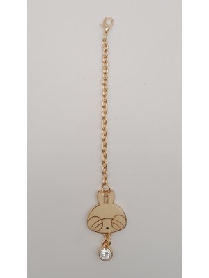 Angel Çanta Aksesuar Light Gold Kitty Sarkaç Süs Bej Renk