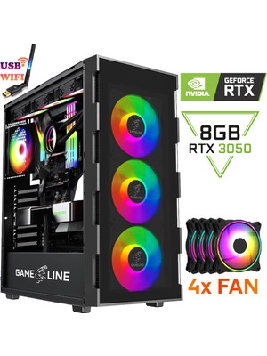 Gameline SPR06 | Ryzen 5 5500 32GB Ddr4 1tb SSD RTX3050 8gb Masaüstü Oyuncu Bilgisayar