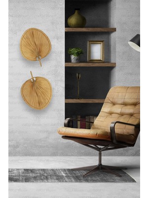 Naturel Home Bohem Japon Yelpazesi 55X70 Cm, Duvar Dekorasyon, Duvar Süsü, Iskandinav, Modern, Bohem, Rattan