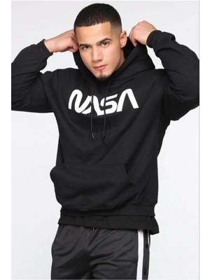 Lobabo Giyim Siyah Nasa Baskılı Sweatshirt