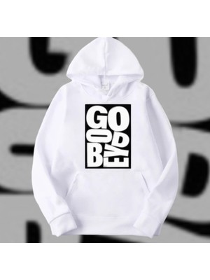 Lobabo Giyim Unisex Good Bye Basklı Kapşonlu Sweatshirt