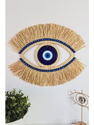 Woodhub Nazarlık,el Yapımı Hediyelik Duvar Süsü,nazar Boncuğu Lacivert