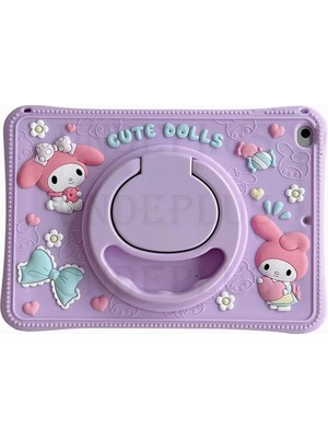 MobaxAksesuar Apple iPad 5. Nesil 9.7" 2017 Kılıf Cute Dolls Standlı Eğlenceli 3D Karekterli Çocuk Kılıfı A1822 A1823