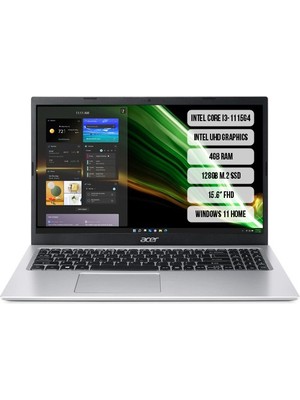 Acer Aspire 3 NX.ADDEY.00H A315-58-34HD I3-1115G4 Uma 4gb 128SSD 15.6''fhd Windows 11 Home