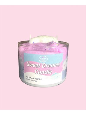 Mhyssa Natural Sweet Dreams Candle (10OZ) / Pamuk Şeker Aromalı Dekoratif Mum