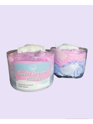 Mhyssa Natural Sweet Dreams Candle (10OZ) / Pamuk Şeker Aromalı Dekoratif Mum