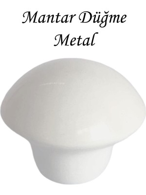 Glaswen Beyaz Mantar Düğme Kulp Mobilya Çekmece Dolap Kapak Kulbu Metal Kulp Aksesuarları Vidalı