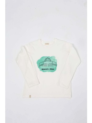 Dekim Moda Uzun Kollu Kudüs Mescid-I Aksa Baskılı Tişört