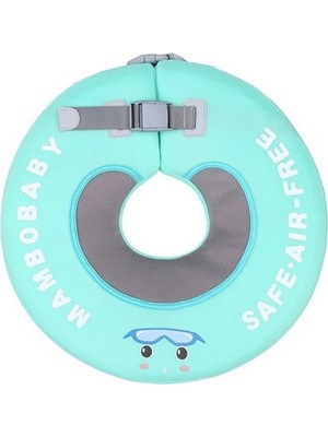 Schulzz Mambobaby Bebek Yüzme Boyun Simidi Emniyet Kemerli 0-12 KG Yeşil Renk